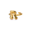 Wholesale Cute Letter Ring Copper 18K Goldplated