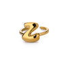 Wholesale Cute Letter Ring Copper 18K Goldplated