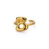 Wholesale Cute Letter Ring Copper 18K Goldplated