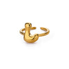 Wholesale Cute Letter Ring Copper 18K Goldplated