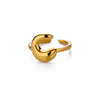Wholesale Cute Letter Ring Copper 18K Goldplated