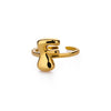 Wholesale Cute Letter Ring Copper 18K Goldplated