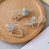 Wholesale Cute Metal Love Bow Flower Hairpin With Pearl And Crystal For Women