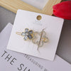 Wholesale Cute Metal Love Bow Flower Hairpin With Pearl And Crystal For Women