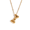 Wholesale Cute Popular Necklace For Women Stainless Steel 18K Gold Plated Letter Pendant With Electroplating