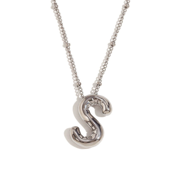 Wholesale Cute Popular Necklace For Women Stainless Steel 18K Gold Plated Letter Pendant With Electroplating