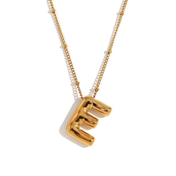 Wholesale Cute Popular Necklace For Women Stainless Steel 18K Gold Plated Letter Pendant With Electroplating