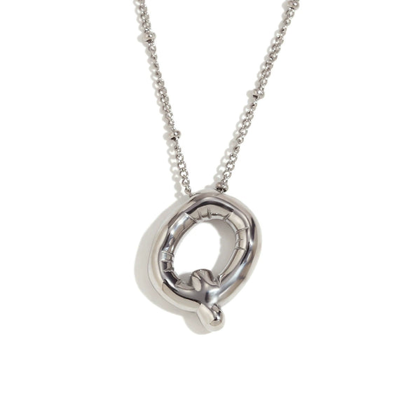 Wholesale Cute Popular Necklace For Women Stainless Steel 18K Gold Plated Letter Pendant With Electroplating