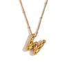 Wholesale Cute Popular Necklace For Women Stainless Steel 18K Gold Plated Letter Pendant With Electroplating