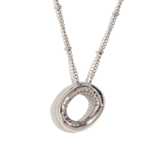 Wholesale Cute Popular Necklace For Women Stainless Steel 18K Gold Plated Letter Pendant With Electroplating