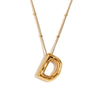 Wholesale Cute Popular Necklace For Women Stainless Steel 18K Gold Plated Letter Pendant With Electroplating