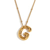Wholesale Cute Popular Necklace For Women Stainless Steel 18K Gold Plated Letter Pendant With Electroplating