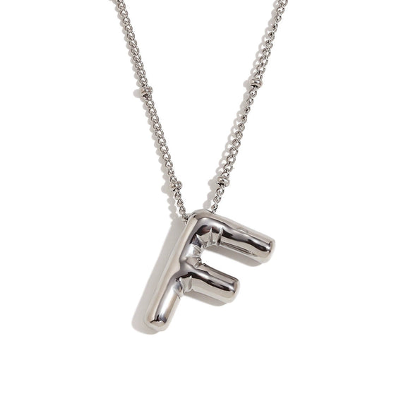 Wholesale Cute Popular Necklace For Women Stainless Steel 18K Gold Plated Letter Pendant With Electroplating