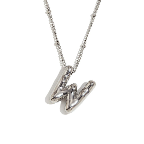 Wholesale Cute Popular Necklace For Women Stainless Steel 18K Gold Plated Letter Pendant With Electroplating