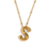 Wholesale Cute Popular Necklace For Women Stainless Steel 18K Gold Plated Letter Pendant With Electroplating