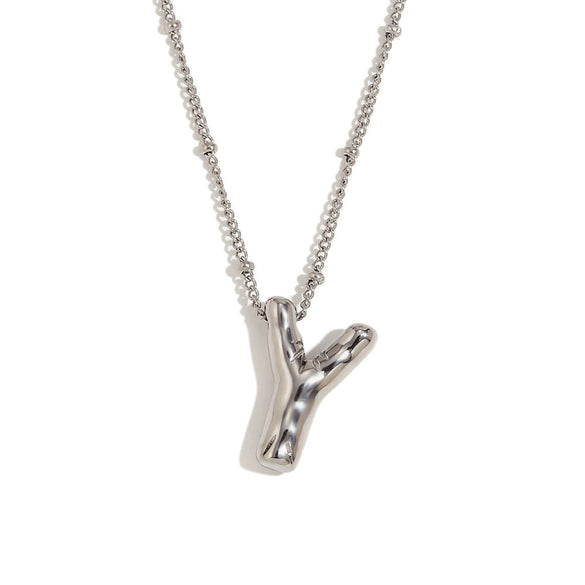 Wholesale Cute Popular Necklace For Women Stainless Steel 18K Gold Plated Letter Pendant With Electroplating