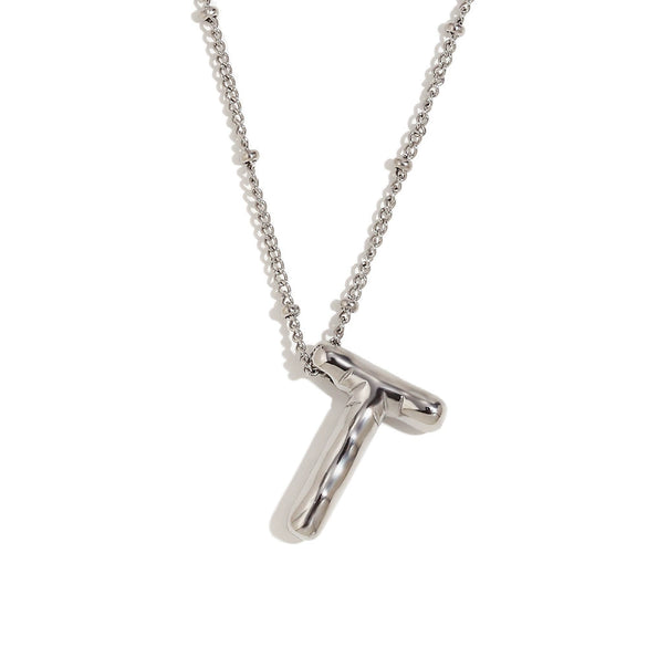 Wholesale Cute Popular Necklace For Women Stainless Steel 18K Gold Plated Letter Pendant With Electroplating