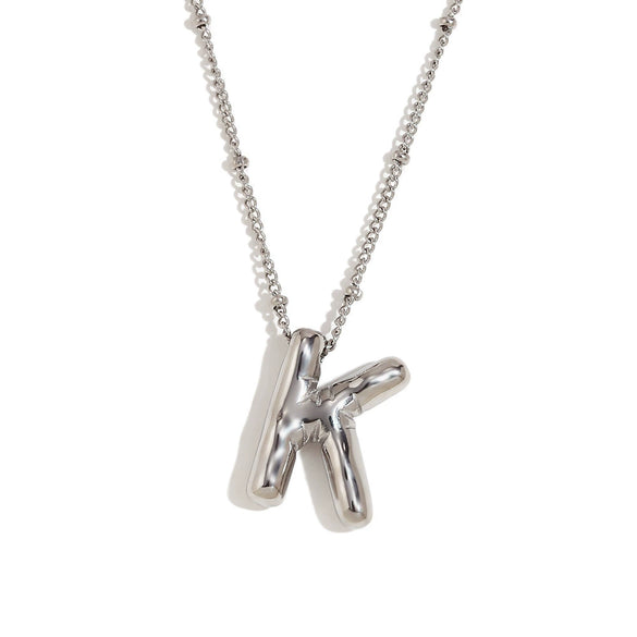 Wholesale Cute Popular Necklace For Women Stainless Steel 18K Gold Plated Letter Pendant With Electroplating