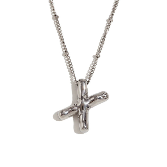 Wholesale Cute Popular Necklace For Women Stainless Steel 18K Gold Plated Letter Pendant With Electroplating