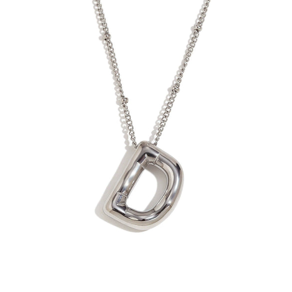 Wholesale Cute Popular Necklace For Women Stainless Steel 18K Gold Plated Letter Pendant With Electroplating