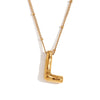 Wholesale Cute Popular Necklace For Women Stainless Steel 18K Gold Plated Letter Pendant With Electroplating