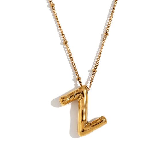 Wholesale Cute Popular Necklace For Women Stainless Steel 18K Gold Plated Letter Pendant With Electroplating