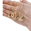 Wholesale Cute Q Feeling Chubby Letter Pendant Copper Inlaid Zircon Necklace With Electroplating