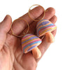 Wholesale Cute Retro Threedimensional Oildropping Mushroom Copper Earrings For Women