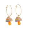 Wholesale Cute Retro Threedimensional Oildropping Mushroom Copper Earrings For Women