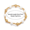 Wholesale Cute Simple Style Round Stainless Steel Freshwater Pearl Beaded Plating Gold Plated Bracelets
