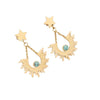 Wholesale Cute Star Moon Double Layer Stainless Steel Necklace With Electroplating For Women