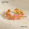Wholesale Daisy Flower Ring Stainless Steel Electroplated 18K Gold Light Luxury Style