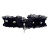 Wholesale Dark Gothic Women's Cloth And Alloy Devil Wings Lace Collar Choker With Love Cross Hollow Geometric Pattern Necklace
