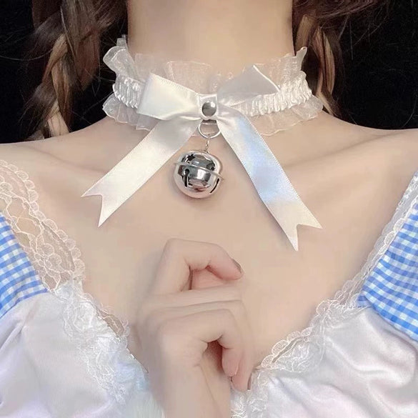 Wholesale Dark Gothic Women's Cloth And Alloy Devil Wings Lace Collar Choker With Love Cross Hollow Geometric Pattern Necklace