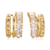 Wholesale Dazzling Zircon Electroplated Copper Geometric Minimalist Women's Earrings