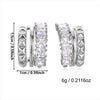 Wholesale Dazzling Zircon Electroplated Copper Geometric Minimalist Women's Earrings