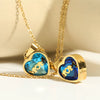 Wholesale December Birthstone Zircon Heart Pendant Titanium Steel Necklace With Water Wave Chain And Color Preservation