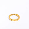 Wholesale December Birthstone Zircon Ring Titanium Steel Geometric Minimalist Style Women's 18K Gold Plated
