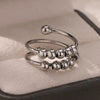 Wholesale Decompression Bead Anxiety Ring Stainless Steel 18K Gold Plated Geometric Style