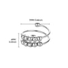 Wholesale Decompression Bead Anxiety Ring Stainless Steel 18K Gold Plated Geometric Style