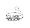 Wholesale Decompression Bead Anxiety Ring Stainless Steel 18K Gold Plated Geometric Style