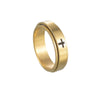 Wholesale Decompression Rotating Titanium Steel Ring Jewelry With Letters Numbers Text Pattern For Unisex Electroplated