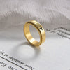 Wholesale Decompression Rotating Titanium Steel Ring Jewelry With Letters Numbers Text Pattern For Unisex Electroplated