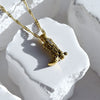 Wholesale Denim Boots Pendant Necklace Copper Gold Plated Geometric British Retro Style