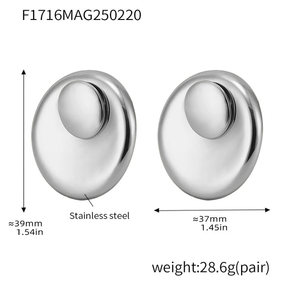 Wholesale Detachable Ferris Wheel Earrings And Fashion Luxury Ring Stainless Steel 18K Gold Plated With Geometric Round Stars Sun And Moon Clouds Cosmic Patterns For Women