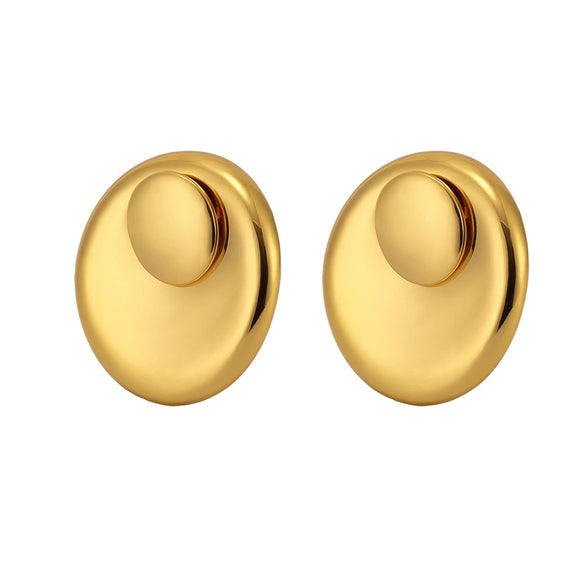 Wholesale Detachable Ferris Wheel Earrings And Fashion Luxury Ring Stainless Steel 18K Gold Plated With Geometric Round Stars Sun And Moon Clouds Cosmic Patterns For Women