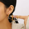 Wholesale Detachable Hoop Earrings Geometric Tshaped Stainless Steel 18K Gold Furnace Vacuum Plated Women's Ins Style
