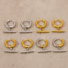 Wholesale Detachable Hoop Earrings Geometric Tshaped Stainless Steel 18K Gold Furnace Vacuum Plated Women's Ins Style