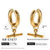 Wholesale Detachable Hoop Earrings Geometric Tshaped Stainless Steel 18K Gold Furnace Vacuum Plated Women's Ins Style