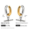 Wholesale Detachable Hoop Earrings Geometric Tshaped Stainless Steel 18K Gold Furnace Vacuum Plated Women's Ins Style
